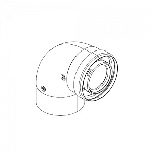 Угловое колено  Buderus 90° х 60/100 мм