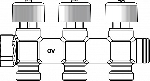 Распределительный коллектор Oventrop Multidis R ¾" х ¾", 3 выхода(ов) (с запорными вентилями)