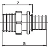 Переходник Rehau RAUTITAN S 25 х 1" НР, оцинкованная латунь