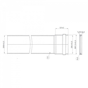 Удлинитель Ягуар Protherm 80 мм L=500 мм