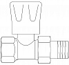 Вентиль, Oventrop, серия HR, с ручным приводом, проходной, DN-15,1/2", ВН, PN, бар-10, T°C -от +2 д