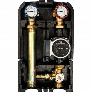 Насосная группа со смесителем Stout SDG-0003 25 (1"), с насосом Grundfos UPSO 25-65