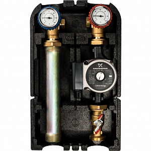 Насосная группа прямая Stout SDG-0001 25 (1"), с насосом Grundfos UPSO 25-65