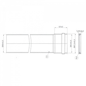 Удлинитель Ягуар Protherm 80 мм L=2000 мм